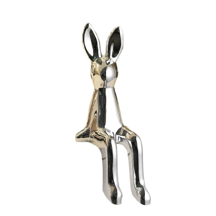 

Electroplate Sitting Rabbit Figurines Spring Rabbit Statues Sculpture Collectible Figurine for Home,Living Room,Cabinet серебряный