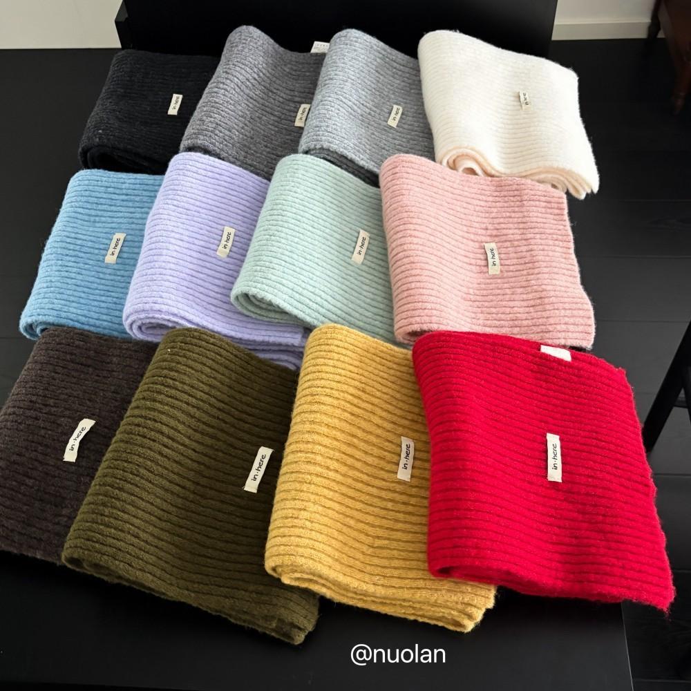 Korean atmosphere wool blended scarf women's autumn and winter versatile soft waxy warm couple scarf