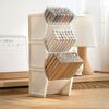 Stackable Slanted Pen Holder Storage Box, Student Desk Stationery, Plastic Square High-value Pen Holder