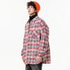 New Japanese Mid-length Shirt for Spring for Men's Fashion Trend Casual Plaid Shirt