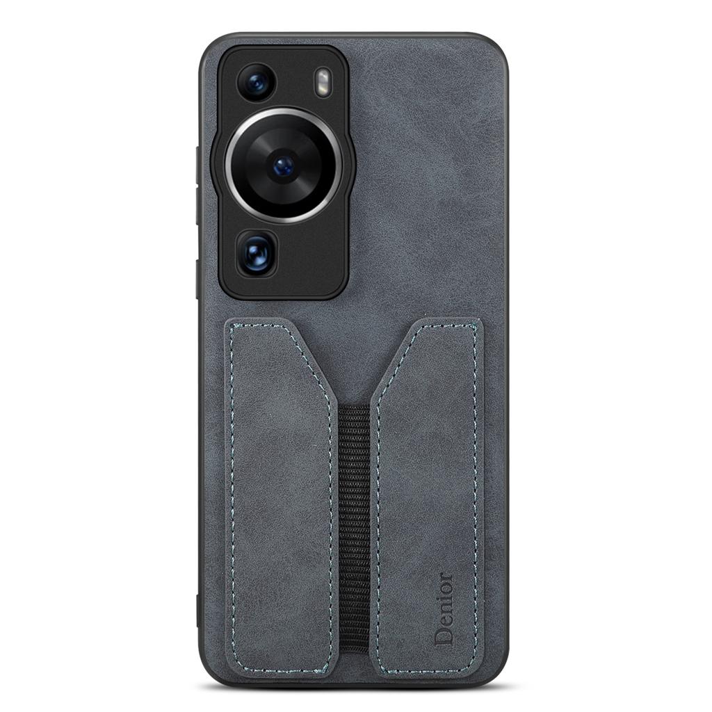 DENIOR Für Huawei P60/P60 Pro Elastischer Kartenhalter Handyhülle PU-Lederbeschichtete TPU Sturzsichere Hülle