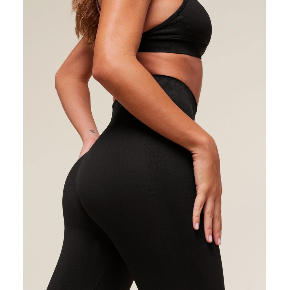 Gymshark Vital Sculpt Colanți fără cusături cu picior evazat Negru B2c7m Bb2j