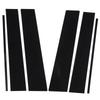 6 Pcs B Pillar Door Trim Molding Glossy Black PC Window Post Protector Cover for Hilux 2015 to 2023