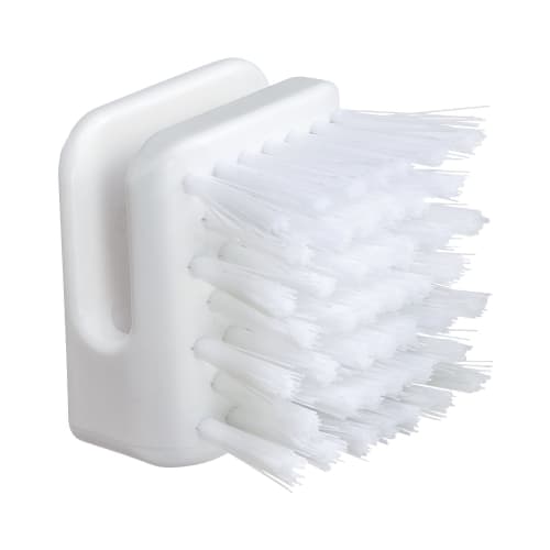 Mameita Kitchen Brush, White, 5cm Wide x 5.5cm Deep x 4.8cm High, Perfect for Washing Cutting Boards and Colanders, Easy Storage, Can Be Placed or Han