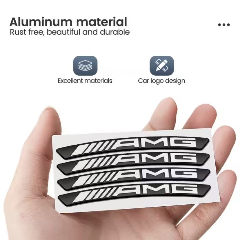 4Pc Auto Wheel Hub Badge Tire Rim Stickers Accessories Car Styling for Mercedes Benz AMG W204 W124 W210 W205 W211 W203 W212 W211