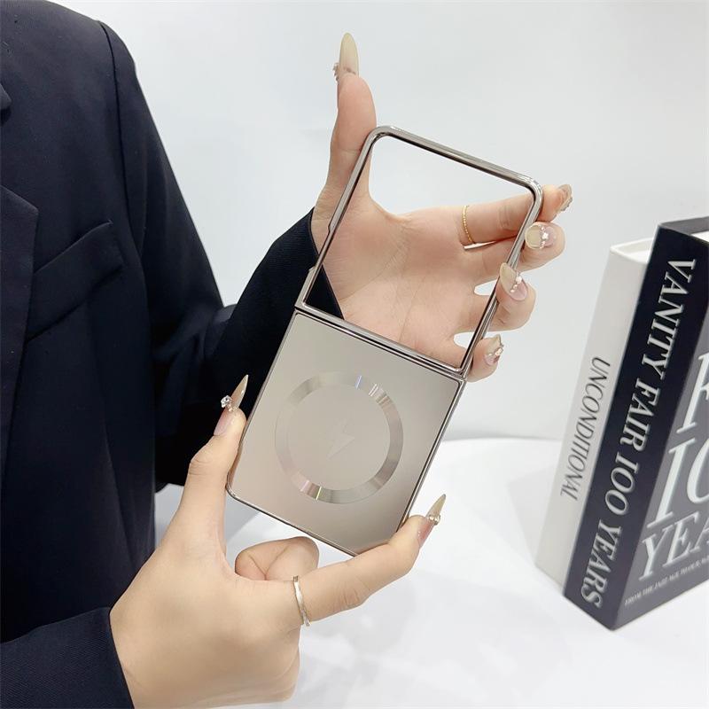 

Electroplate Matte for Magsafe Magnetic Phone Case for Samsung Galaxy Z Flip 7 6 5 4 Flip7 FE Wireless Charging Protective Cover Galaxy Z Flip6