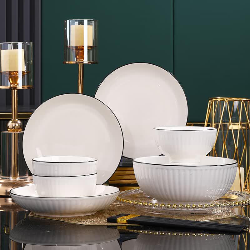 Nuogu Jingdezhen Nordic Athena 12-Piece Ceramic Dinnerware Set