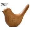 Durable Ceramic Decorative Birds Bird Figurines with Wood Grain Look, Modern Home Decor Animal Sculptures, Stylish Room for Living Bedroom Office