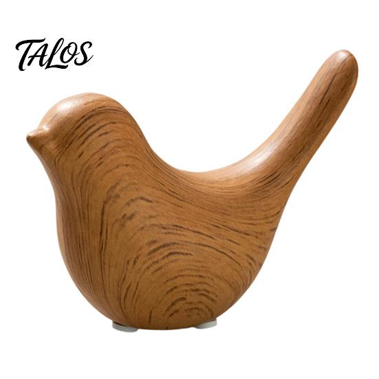 Durable Ceramic Decorative Birds Bird Figurines with Wood Grain Look, Modern Home Decor Animal Sculptures, Stylish Room for Living Bedroom Office
