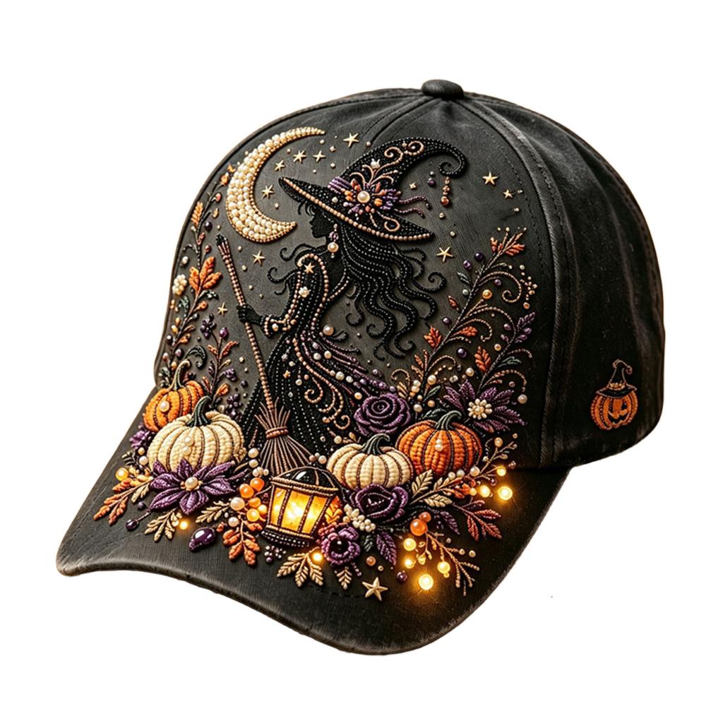 Adjustable Halloween Printed Hat for Men and Women - Novelty Costume Party Accessory