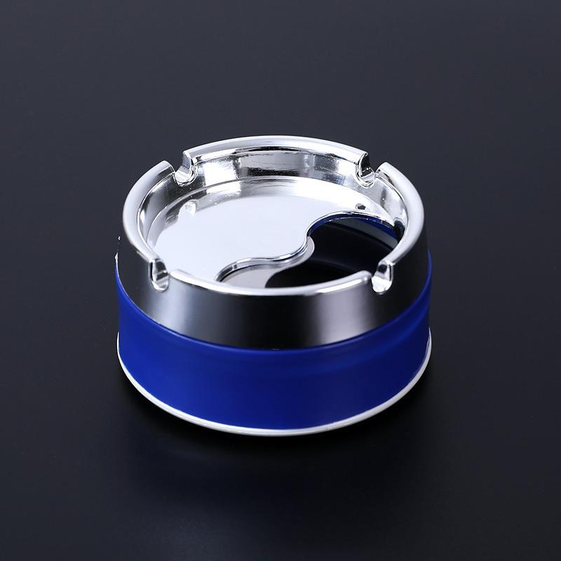 Stainless Steel Ashtray Round Windproof Ashtrays With Rotating Lid For Home Garden Outdoor Indoor Smoking Accessory