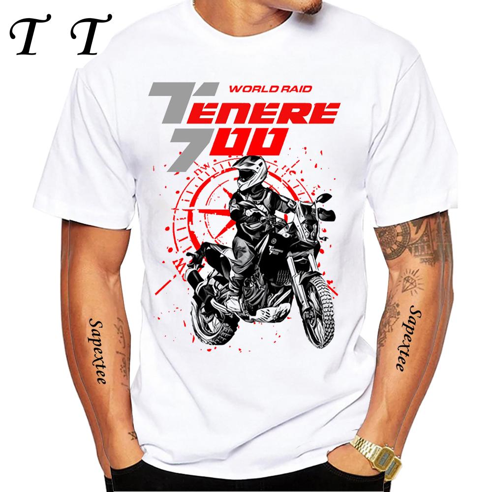 

Ténéré 700 T7 Футболка Super Tenere 1200 XT Футболки для їзди Чоловіча з коротким рукавом Футболка для мотоцикліста-авантюриста Хлопчачі повсякденні футболки M