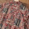 Plus Size Men's Vintage Geometric Print Shirt Casual Loose Short Sleeve Cuban Collar Shirt