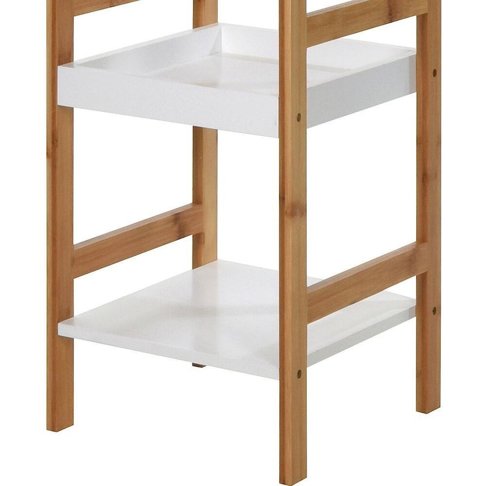 3-tier bamboo bathroom shelf 30x30x72 cm
