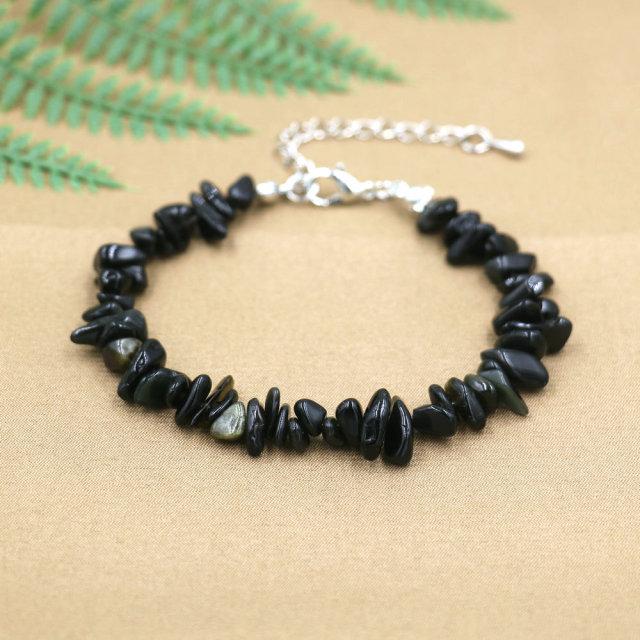 

Браслеты из натуральных бусин лабрадорита с застежкой-лобстером, регулируемый браслет для исцеления чакр для женщин и девочек, ювелирные изделия своими руками Adjustable