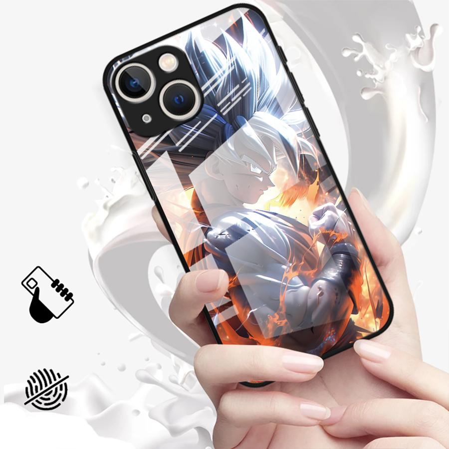 D-ragonS B-allS Goku Glass Phone Cover Case for iPhone 17 Pro Max 12 11 15 Plus 16 XR Air 8 13 14