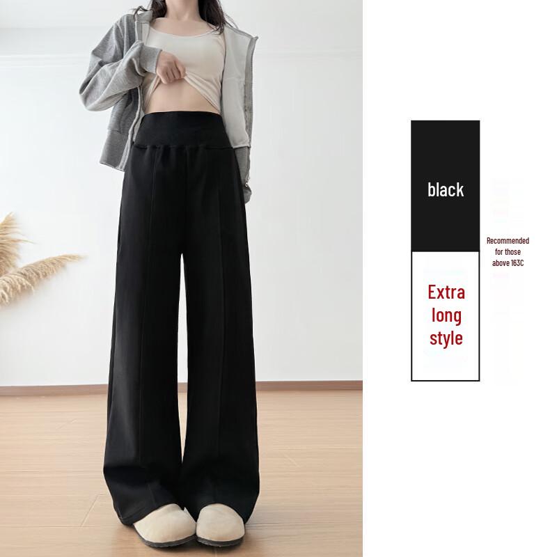 

La Chapelle Women s High-Waist Casual Wide-Leg Sweatpants M