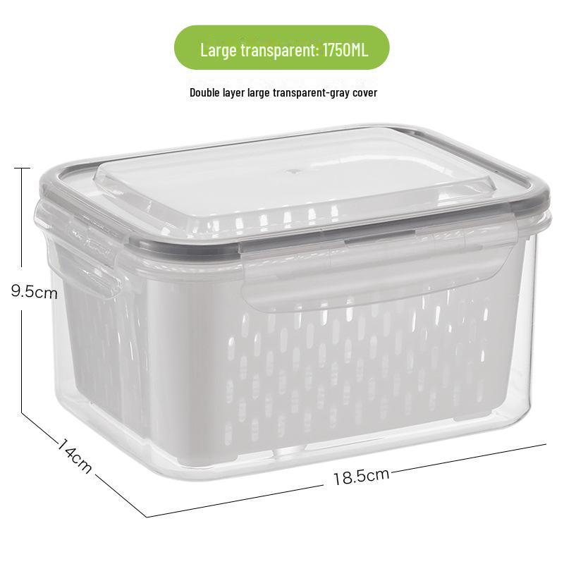 B2B Cross-Border Refrigerator Storage Box with Lid for Fresh Vegetables and Fruits