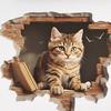 Cartoon Cute Cute Broken Wall Cat Sticker Bedroom Living Room Porch Background Landscaping Wall Sticker