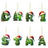 New Acrylic Christmas Letter Pendant 2D Flat Santa Hat Xmas Tree Decoration DIY Xmas Tree Hanging Ornament Kids Toys