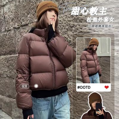 Down Cotton-padded Clothes Women's Winter Retro Jacket Street Cotton-padded Jacket Chic Coat