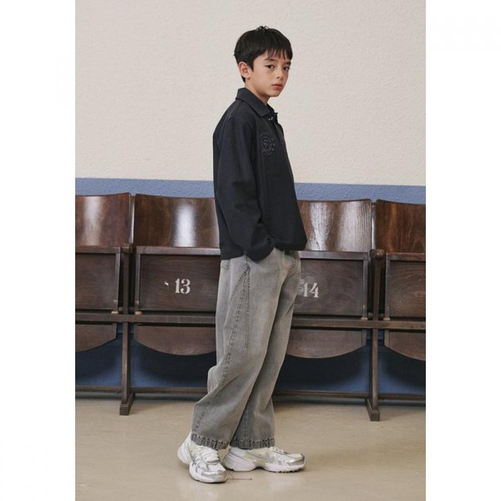 Bluetail Charcoal Grey Collar T shirT aaa1Ts06cg