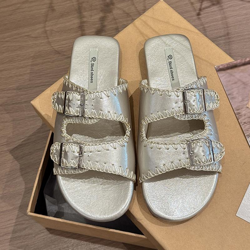 Flats Women Slippers Fashion Dress Shoes Designer New Summer Woman's Sandals 2025 Casual Cozy Slides Brand Sandalias De Mujer