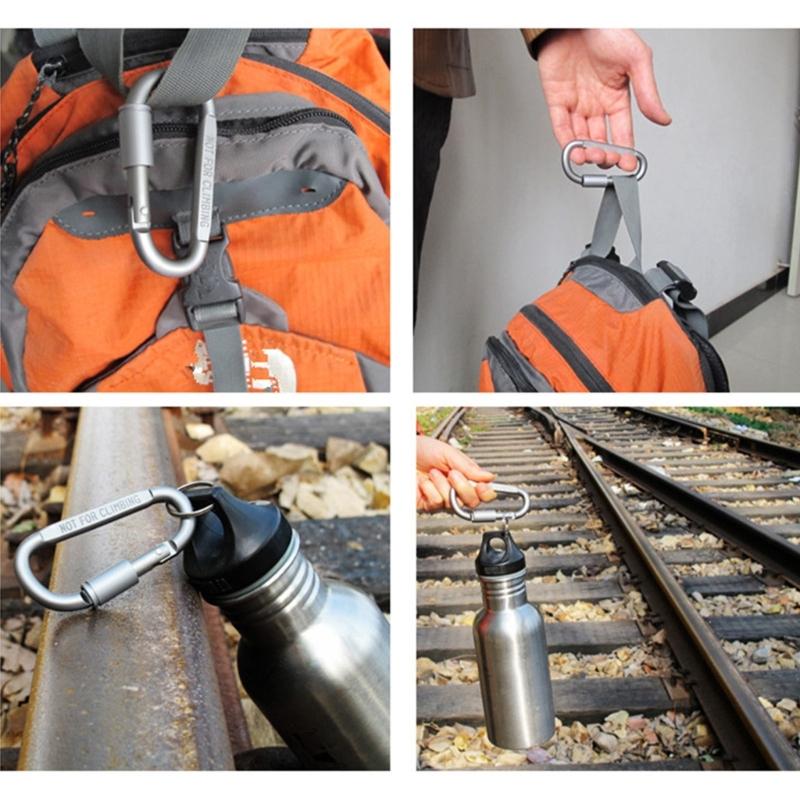 Robuster Twistlock D-Form Schnalle Felskletterkarabiner Ersatz Aluminiumlegierung Bergsteiger D-Ring Clip
