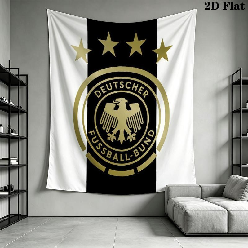 Deutscher Fußball-Bund Wandteppich Ästhetisches Wandbehang Gedruckter Stoffdecke Dekorative Wandteppiche für Schlafzimmer Wohnzimmer Heimdekoration