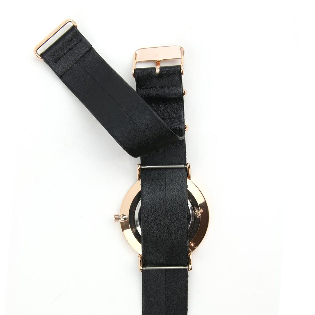 Les Trésors De Lily [Q4417] - 'Cameleon' Black Rose Gold Watch Box (2 Bracelets)