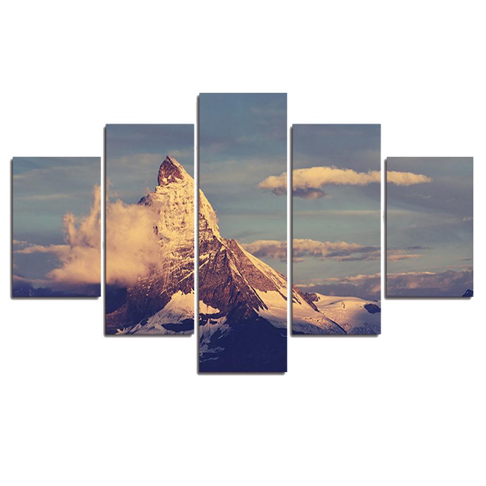 

5 шт. Пейзаж настенное искусство холст картина современный дом для украшения гостиной HD печать модульные рамки картины настенное искусство Medium Size Unframed Canvas