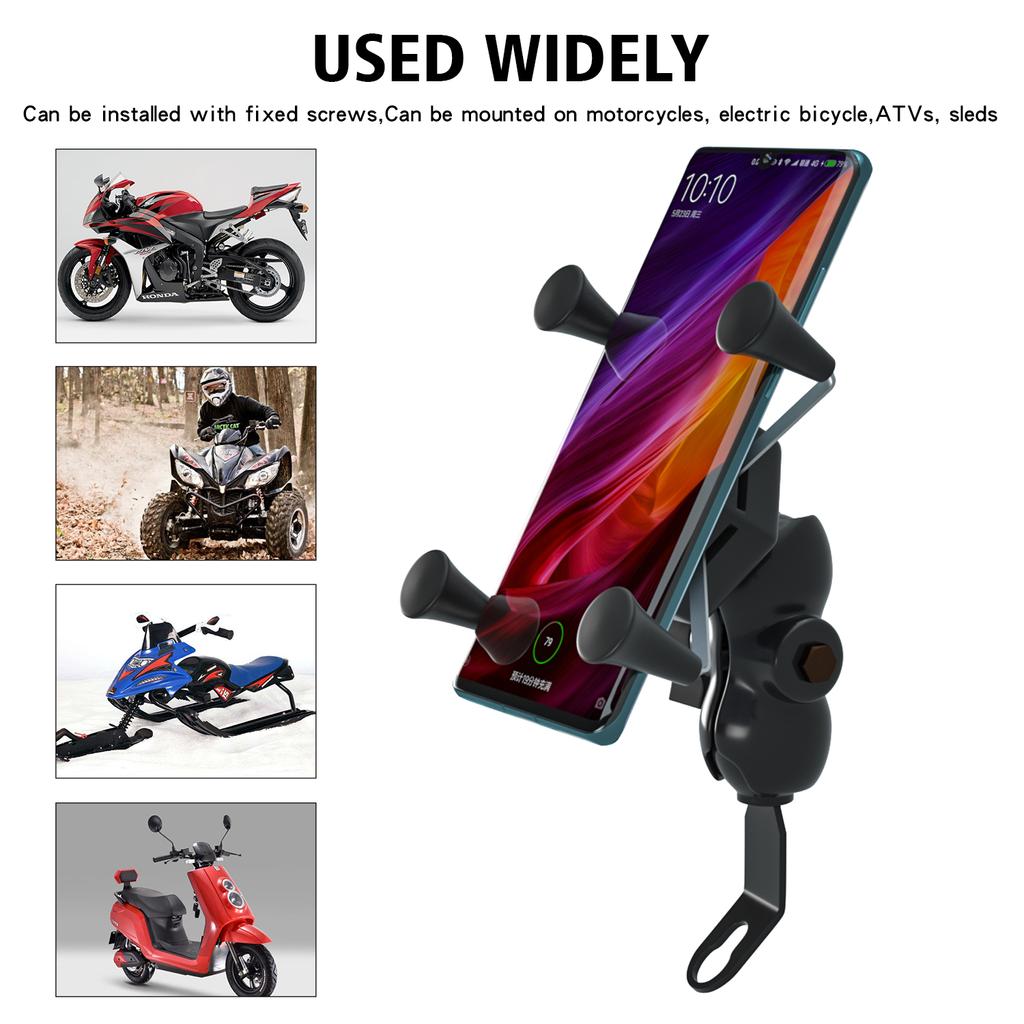 Uchwyt na telefon komórkowy ze stopu aluminium, motocykl, rower, jazda na rowerze, stały uchwyt na telefon komórkowy, mocowanie telefonu na kierownicy