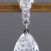 1 Pair Women Drop Earring Water Drop Shape Cubic Zirconia Dangling Earrings