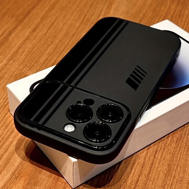 Black Stripe Pattern Phone Case For iPhone 17 15 14 13 16 Pro Max Plus 11 12 X XR XS MAX Shockproof Soft Silicone Matte Cover iPhone 13 Pro