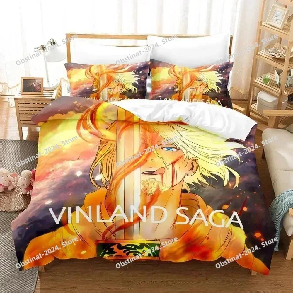 Anime Vinland Saga Beddengoedset Dekbedovertrek Bedset Dekbedovertrek Kussensloop Dekbed King Queen Maat Jongens Volwassenen Beddengoedset