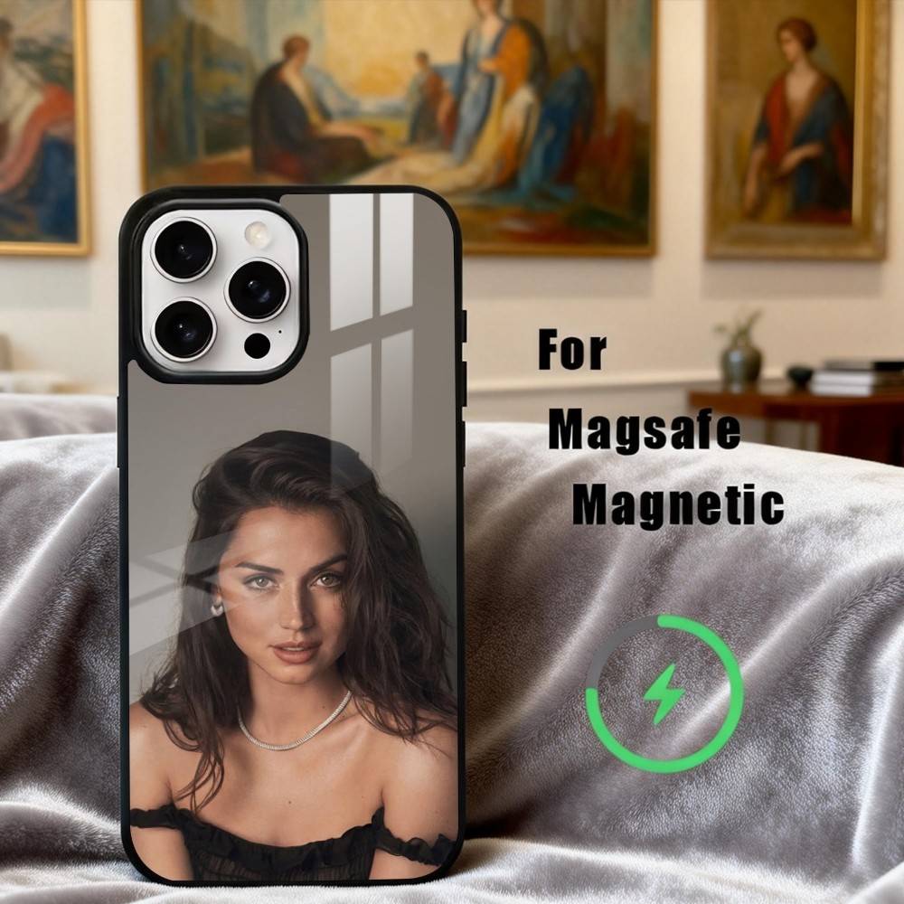 A-Ana de A-Armas-S Actress Phone Case For iPhone17,16,15,14,13,12,11 Plus,Pro Max Magnetic For Magsafe Wireless Charging