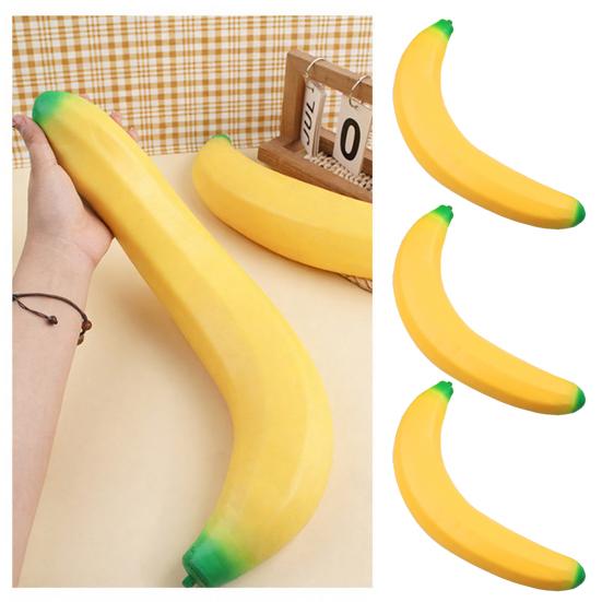 Banana Squeeze Toy Giant Banana Stress Relief Toy Soft TPR Slow Rebound Fidget Toy for Kids Adults Birthday Christmas Gift for Focus And Relaxation