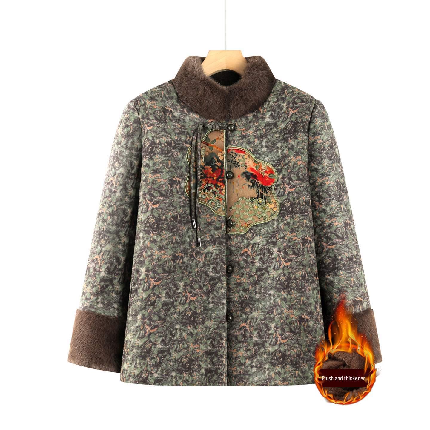

Women s Winter Padded Jacket with Fur Collar - Suitable for Middle-Aged & Elderly XL (85-100 lbs)