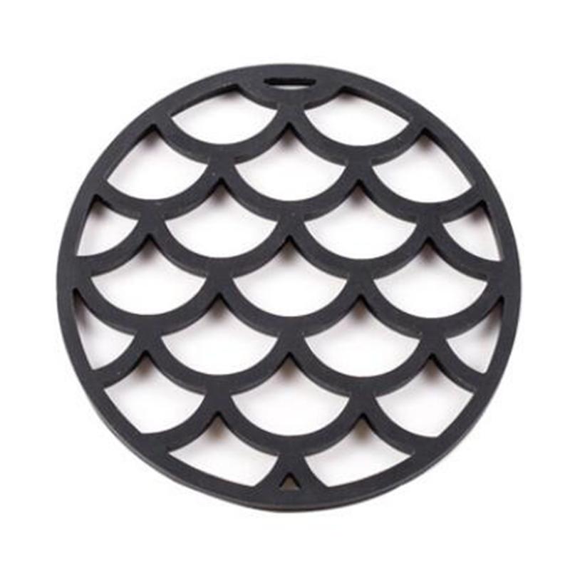 Силиконовый треугольный коврик, противоожоговый, теплоизоляционный коврик, кухонный стол, теплоизоляционный коврик, противоскользящий и противоожоговый As the picture show чёрный