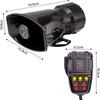 7-Sound Loud Car Warning Alarm Truck Alarm Loudspeaker 12V Siren Air Horn Megaphone Police Firemen Car Horn 110DB