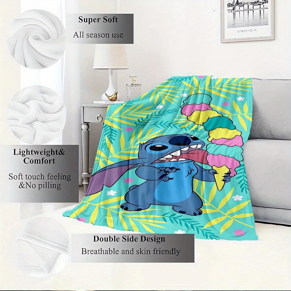 1pc Velvet Stitch Ice Cream Bedding Throw Blanket Sofa Cover Gift Home Decoration Cute Cartoon Character Summer Beach Towel