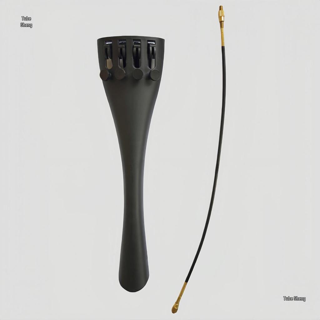 Carbon Fiber Violin/Viola/Cello Tailpiece with Tailgut - Complete Accessory Set