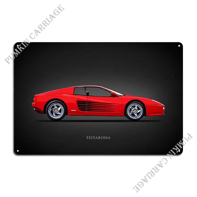 

The Testarossa Metal Plaque Poster Garage Kitchen Wall Plaque Living Room Tin Sign Poster 20x30cm（7.8x11.8inch）
