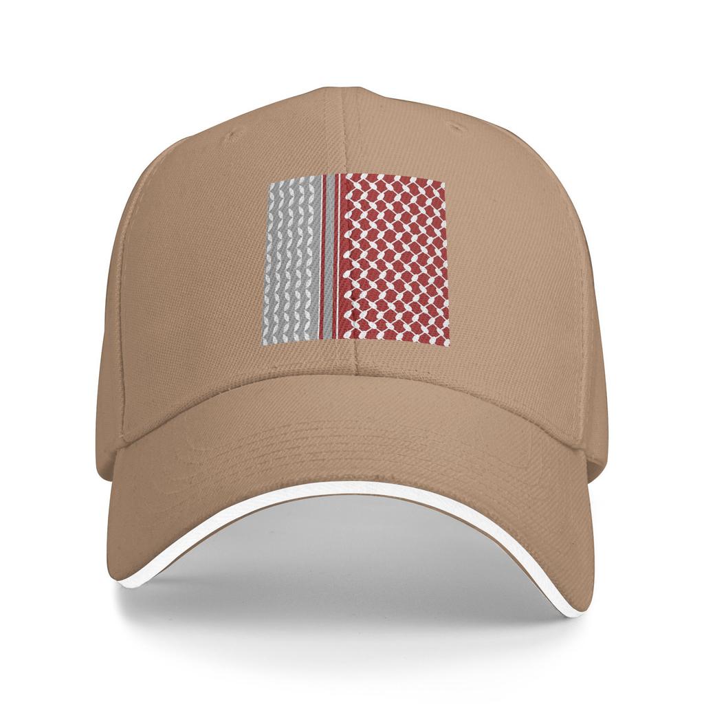Spring Casual Baseball Cap Palestine Keffiyeh and Lines in Red Outdoor Sports Trucker Hat For Women Unisex Quality Snapback Cap