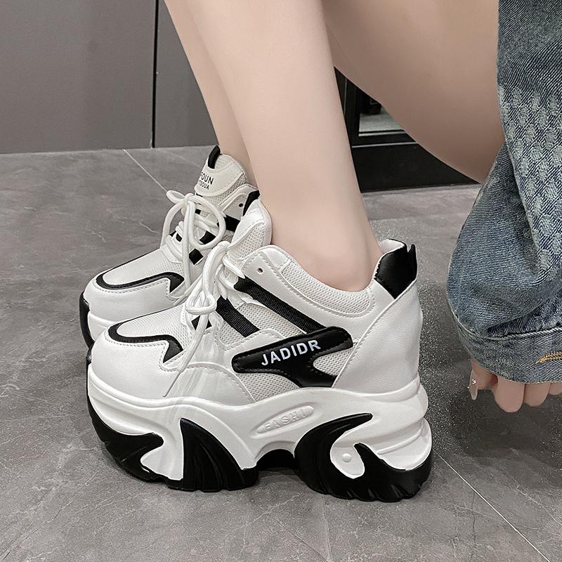 Fashion Hot Sale Women Platform Casual Breathable Mesh Shoes 2025 New Spring Chunky Sneakers Wedges Hollow Leisure Shoes for Woman