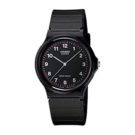 CASIO Analog Wristwatch Chipkashi Cheap MQ-24-1BL Urethane Belt Unisex Black 24-hour Display Index Overseas Model
