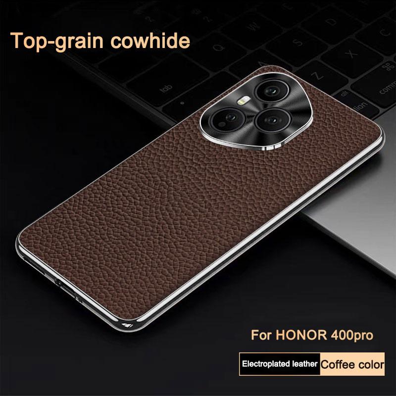 For Huawei Honor 400 Pro Case Luxury Lichee Leather Skin Protective Back Cover Case For Honor 400 400Pro Global Version Shell