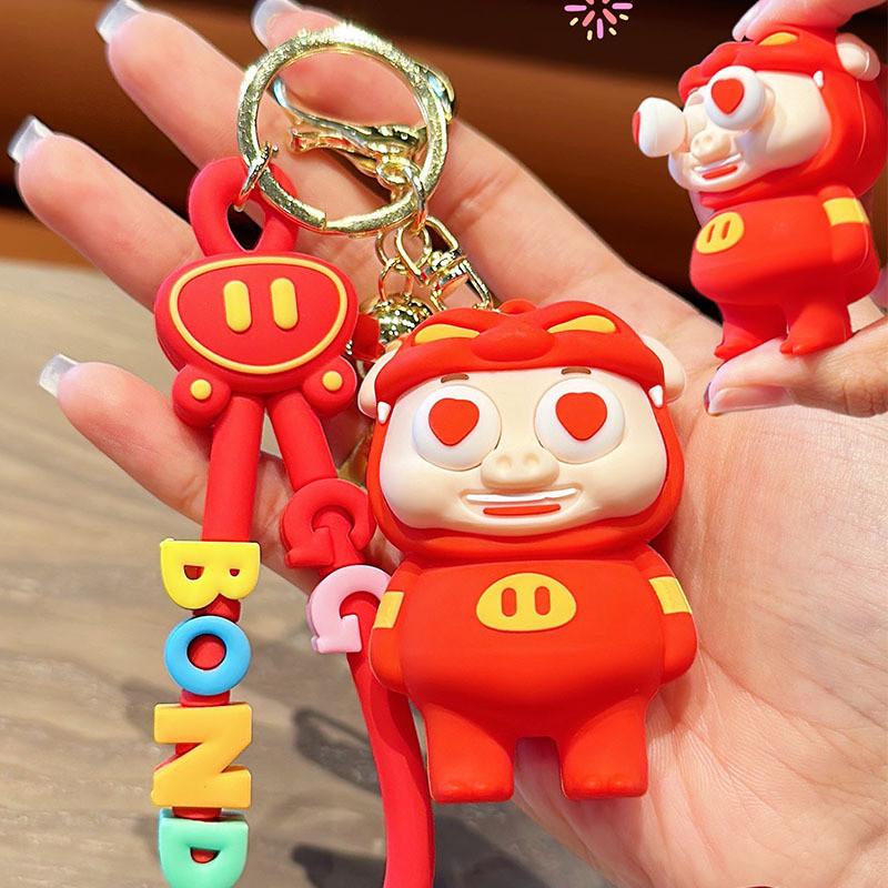 Joyful Lion Dance God Of Wealth Capybara Plush Pendant With Hanging For Year New