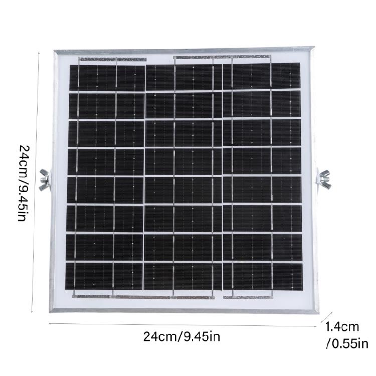 12V 0.66A Solar Panel 4.75m Output Wire 5.2x2.1mm Plug Ecological Friendly Power Solution for Outdoor Electronics Charging