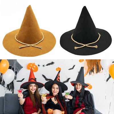 Comfortable Witch Hat Adult Teen Halloween Parties Witch Hat Practical Adult Cosplay Hat for Carnivals Photography